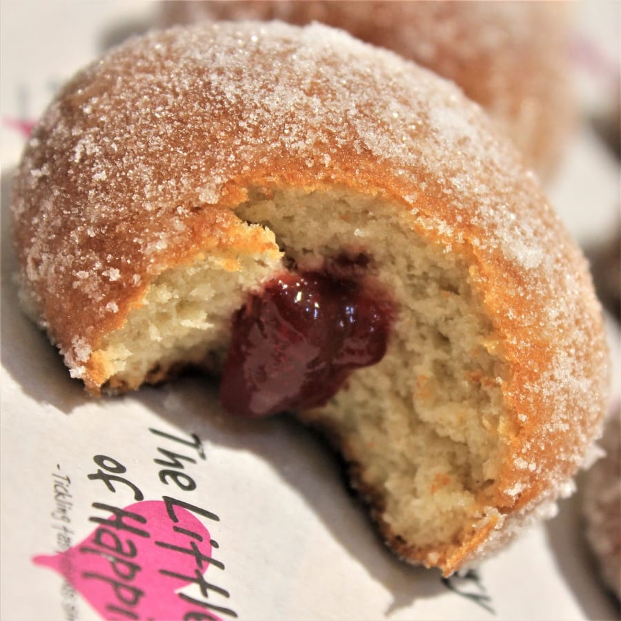 Gluten-free baked jammy doughnuts