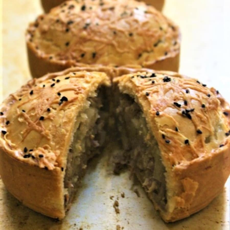 A gluten-free corned beef hash pie made iwth our gluten-free savoury shortcrust pastry mix